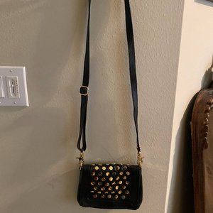Black leather with Gold Metal Tory Burch Purse
